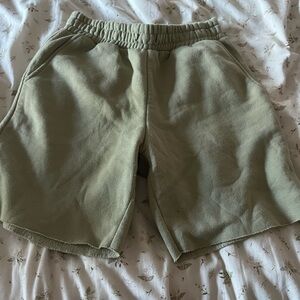 light green shorts